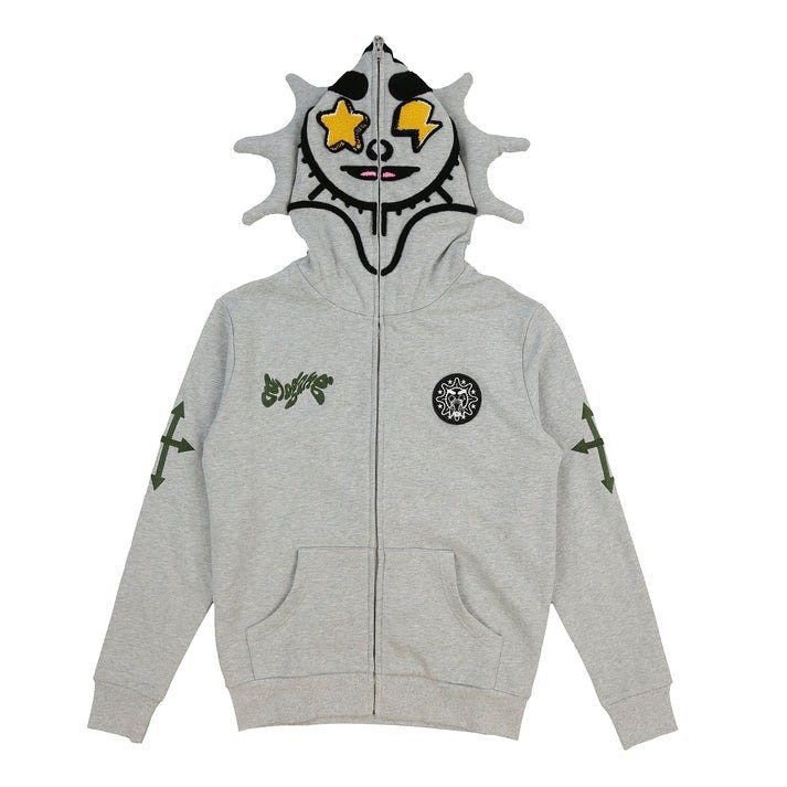 Buy The Glo Man Zip Hoodie (Grey) chief keef hoodie