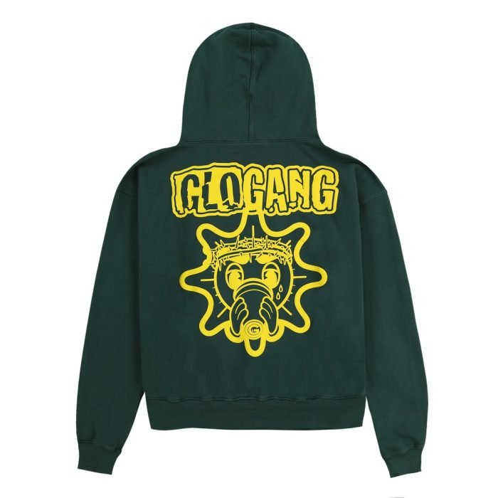 The Glo Gang Sun Font Forest Green Hoodie